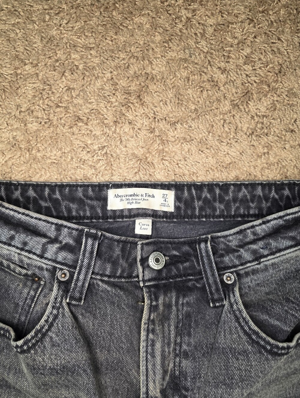 Abercrombie & Fitch Women's 90's Relaxed High Rise Jeans Size 27/4 - Picture 5 of 9